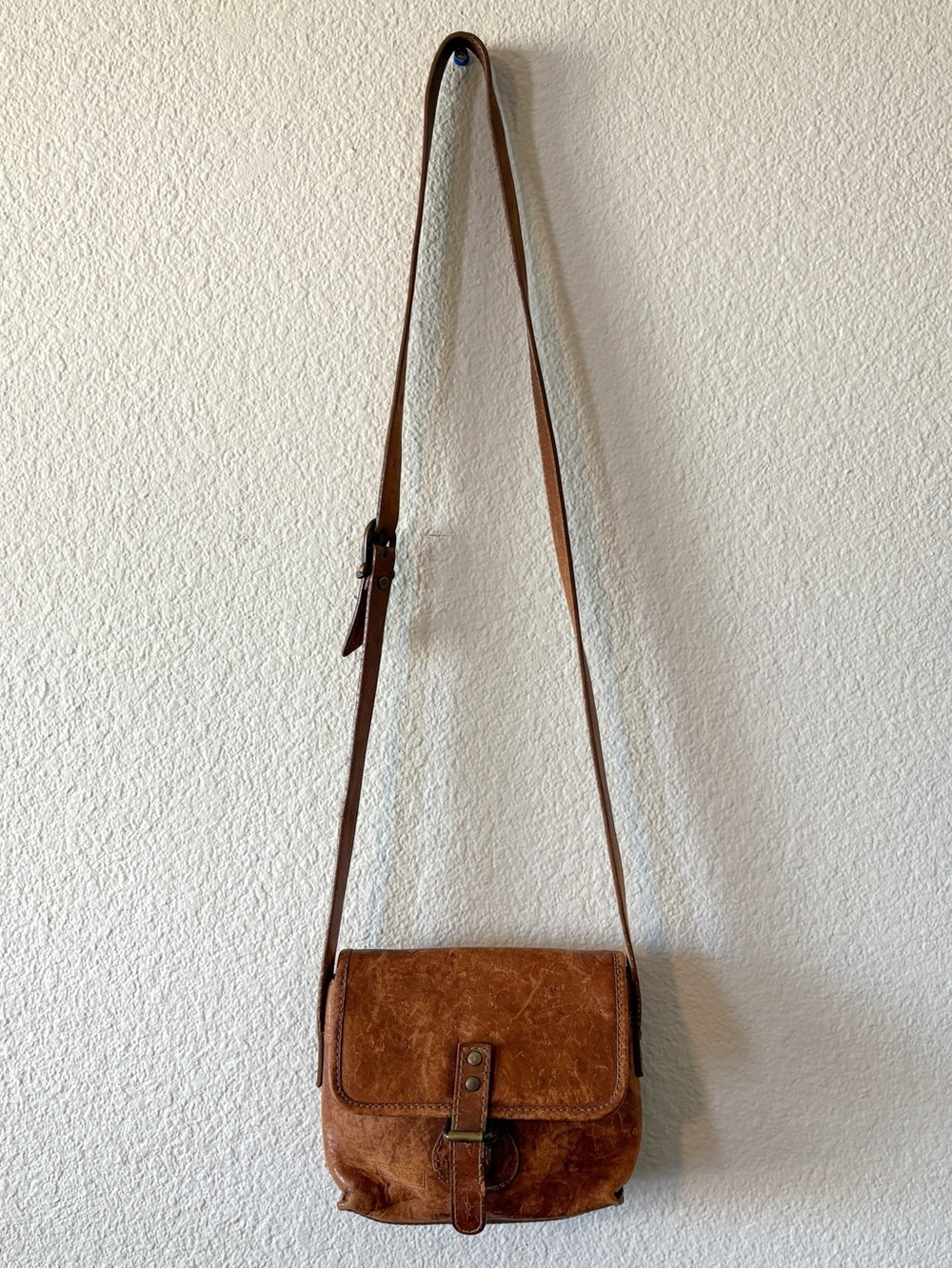 Vintage Esprit Cross Body Leather Purse - Handbag Rustic Preppy Boho Style